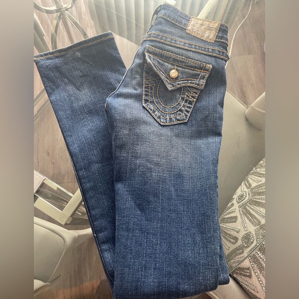True Religion Billy Dark Blue Boot Cut Jeans